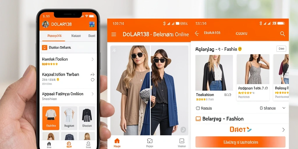 Tampilan antarmuka pengguna DOLAR138 yang menarik untuk belanja fashion.