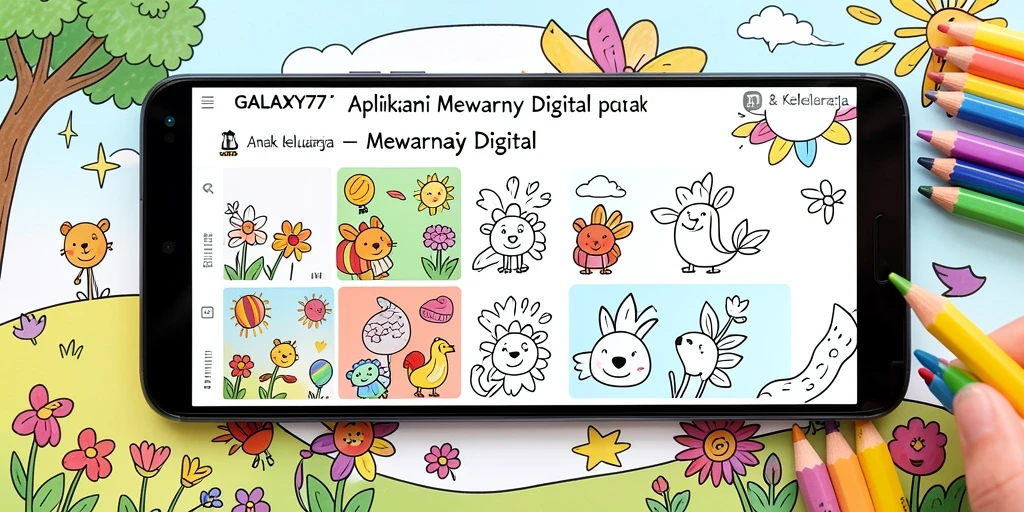 Antarmuka aplikasi GALAXY77 yang interaktif dan menarik.