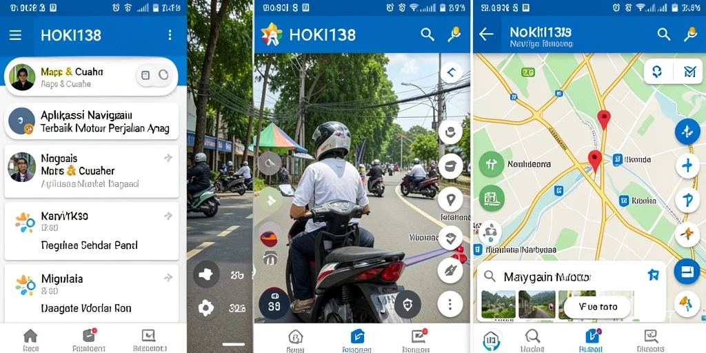 Tampilan antarmuka HOKI138 saat menunjukkan rute navigasi motor.