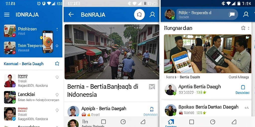 Screenshot antarmuka aplikasi IDNRAJA yang menampilkan berita daerah.