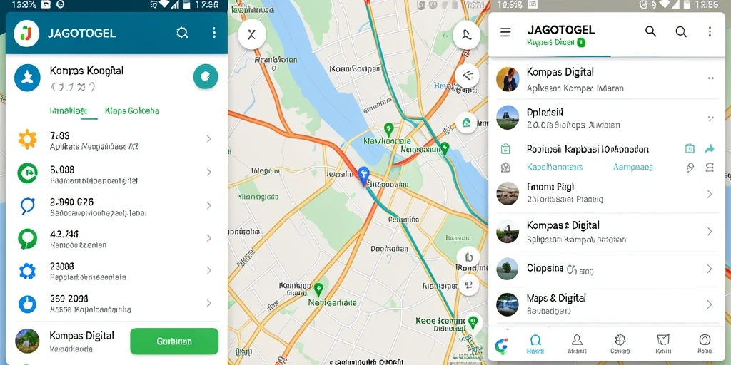 Antarmuka JAGOTOGEL menampilkan kompas digital yang akurat.