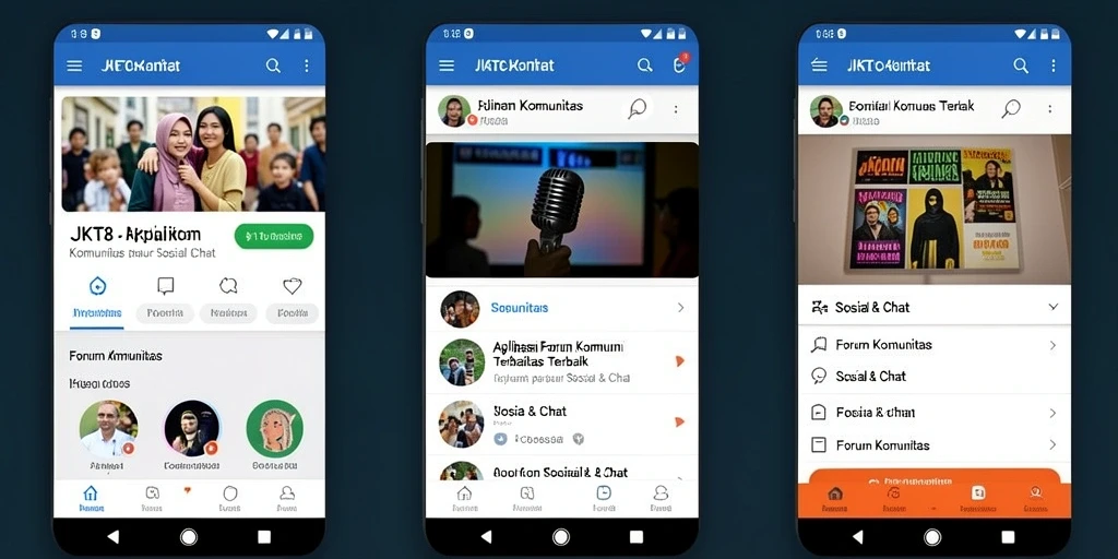 Tampilan antarmuka JKT8 yang user-friendly untuk forum komunitas.