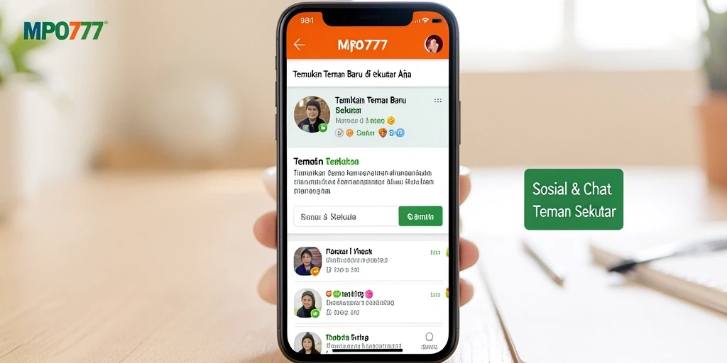 Tampilan antarmuka MPO777 yang modern dan intuitif untuk Teman Sekitar.