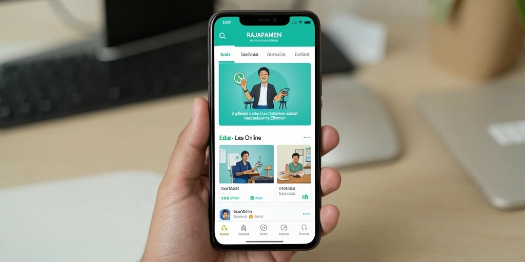 Antarmuka aplikasi RAJAPAMEN yang user-friendly dan interaktif.
