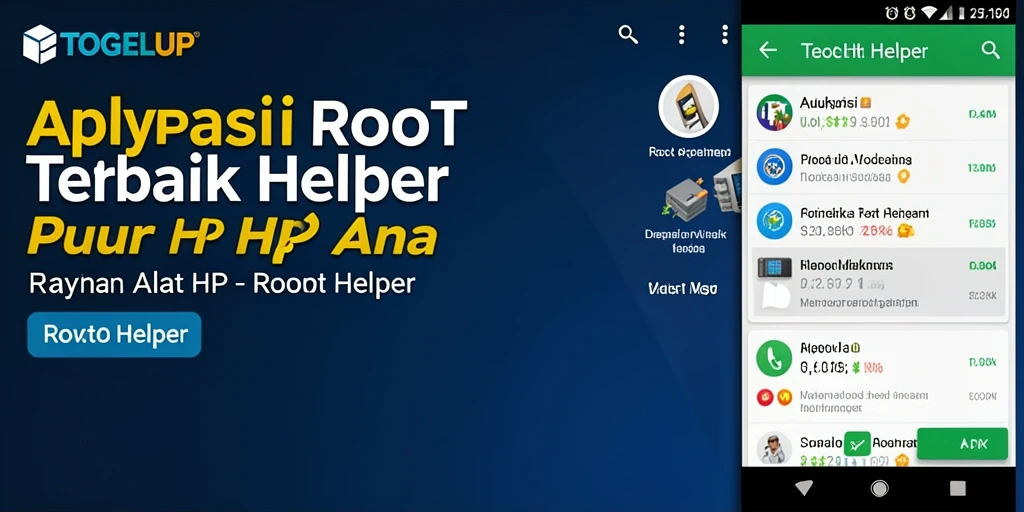 Antarmuka intuitif TOGELUP untuk membantu proses rooting.