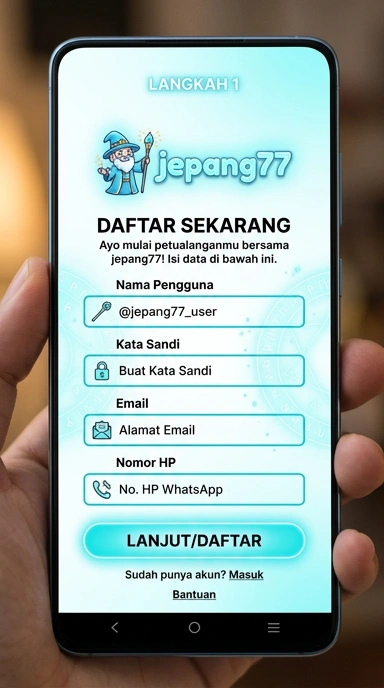 Buat Akun Baru jepang77 Untuk Pengguna Android